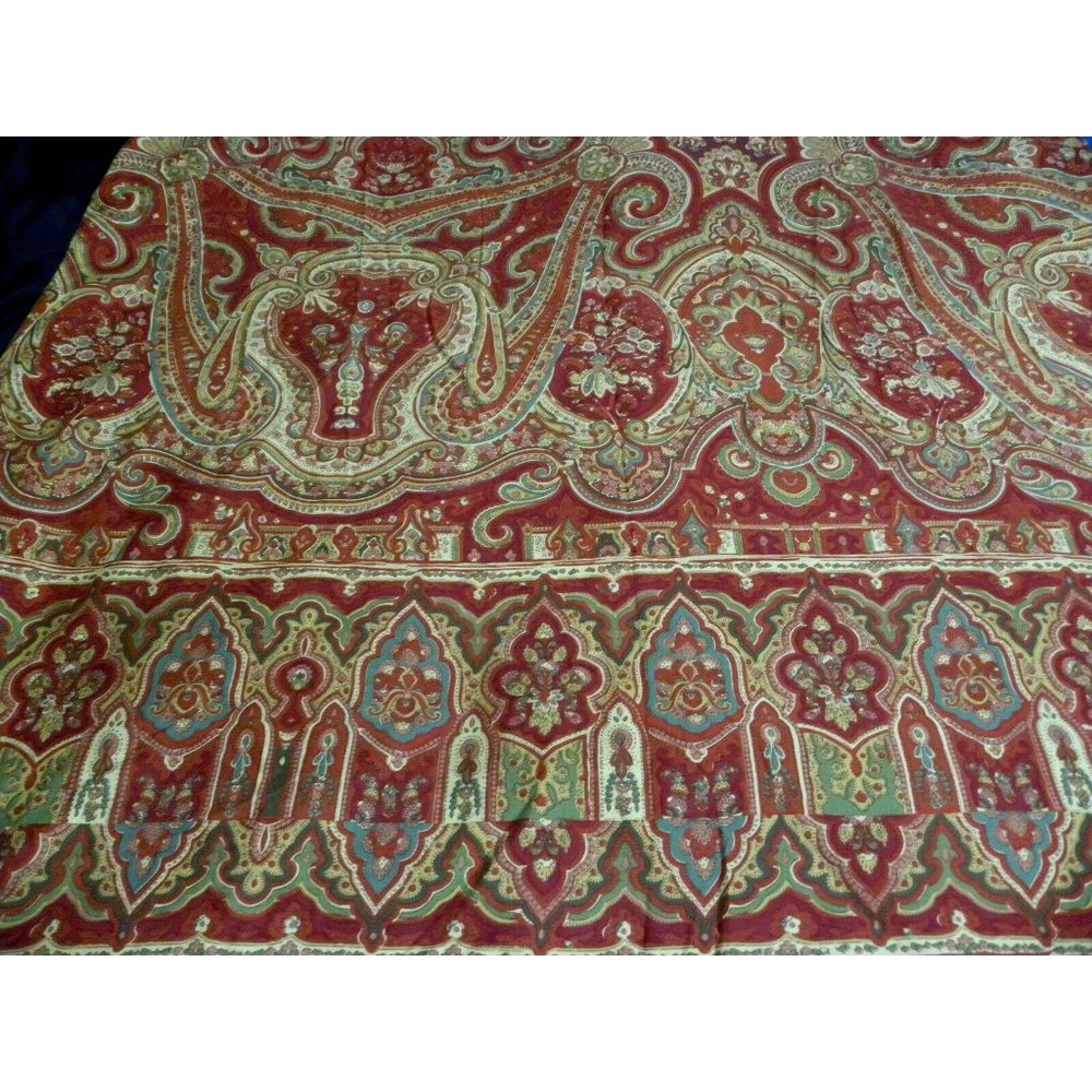 Pottery Barn Alice Paisley King Duvet Cover Paisley Medallion Floral Red Brown